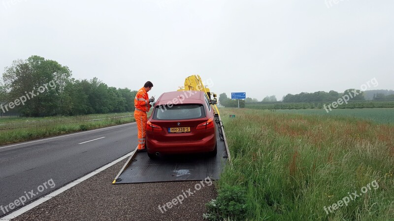 Car Car Breakdown Bad Luck Road Evacuation