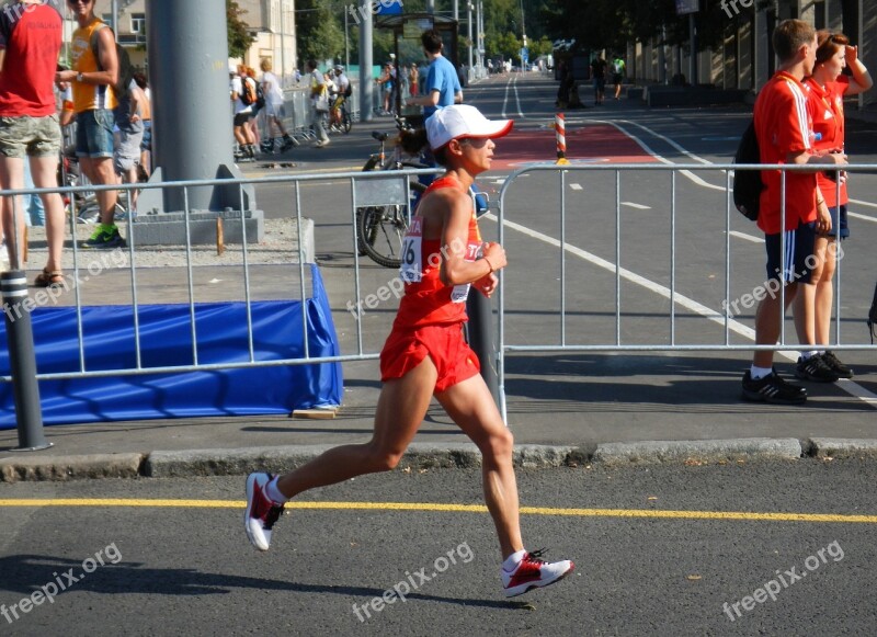 Runner Race Competition Female Athlete