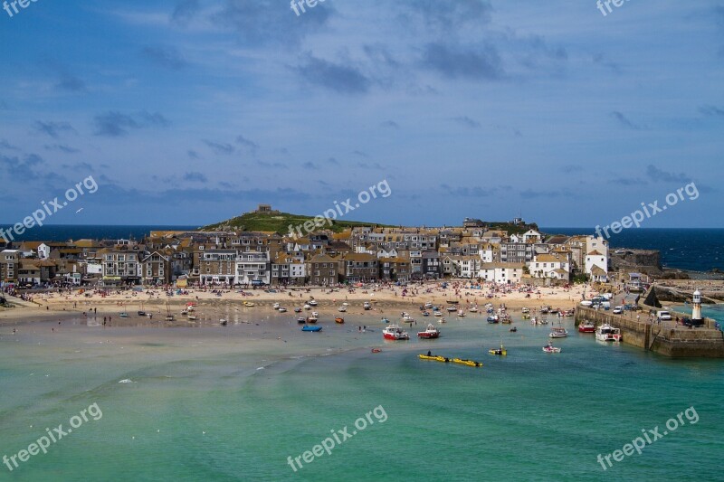 St Ives Cornwall South Gland Coast Sea