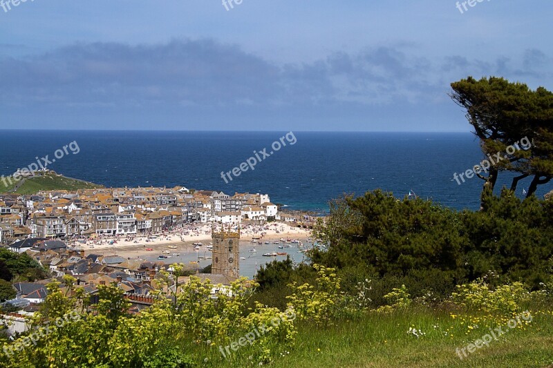 St Ives Cornwall South Gland Coast Sea