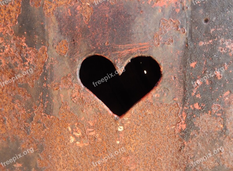 Heart Rust Affection Love Friendship