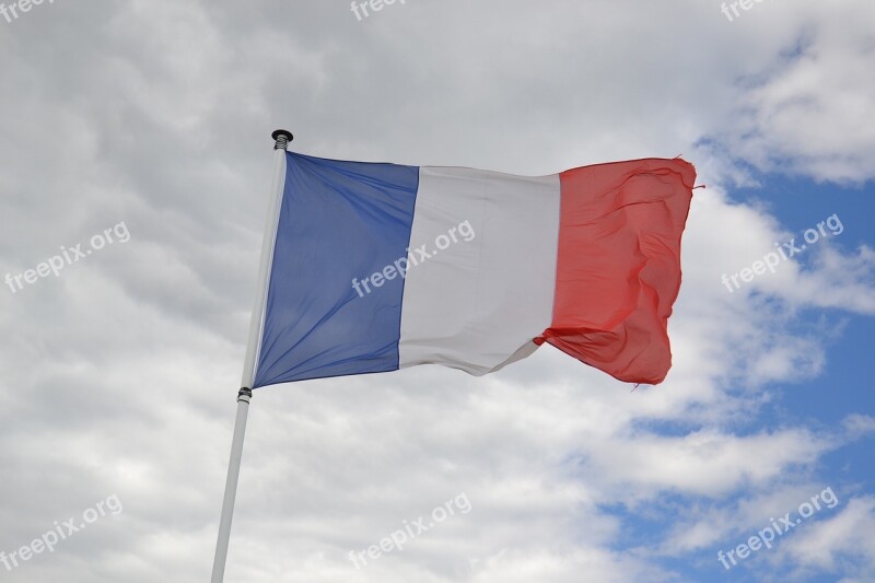 France Flag Tricolor Wind Tribute