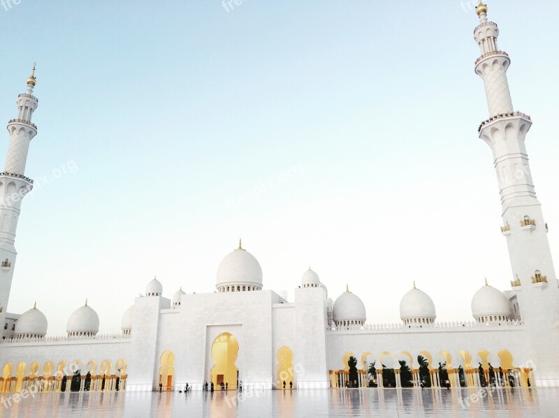 Mosque Sheikh Beauty Zayed Free Photos