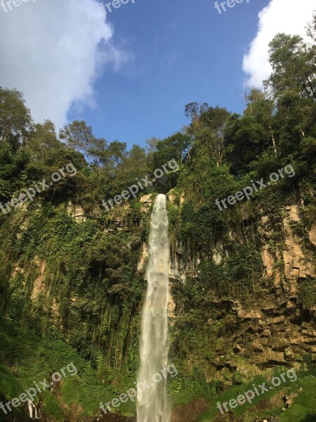 Cascades Grojogan Sewu Java Indonesia Free Photos