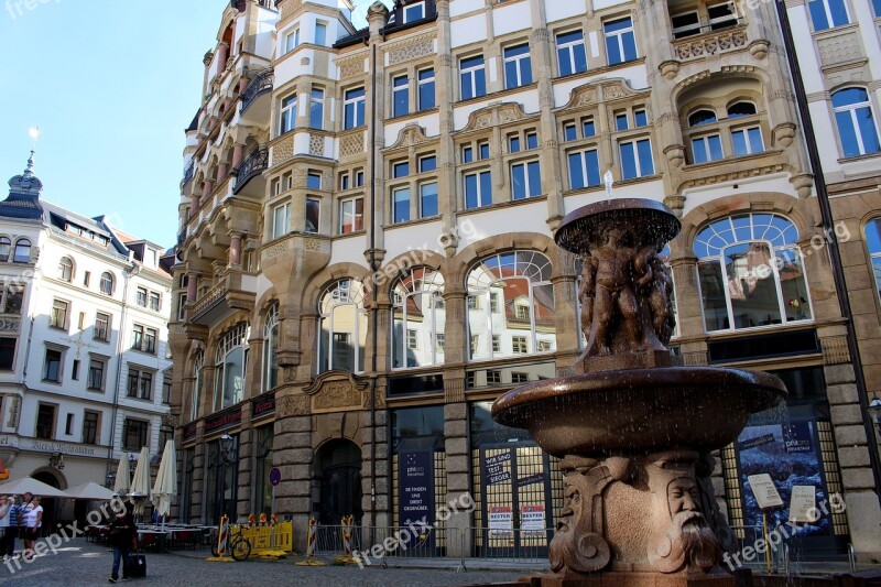 Leipzig Fountain City Water Feature Germany