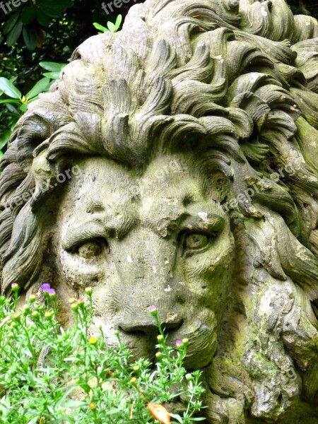 Stone Figure Stone Lion Sculpture Lion Figure