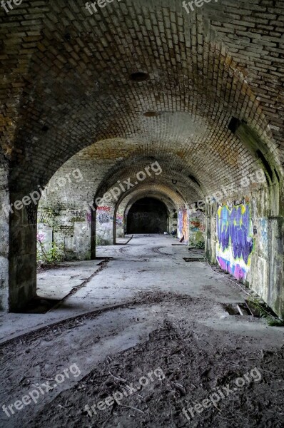 Abandoned Graffiti Wall Building Urban