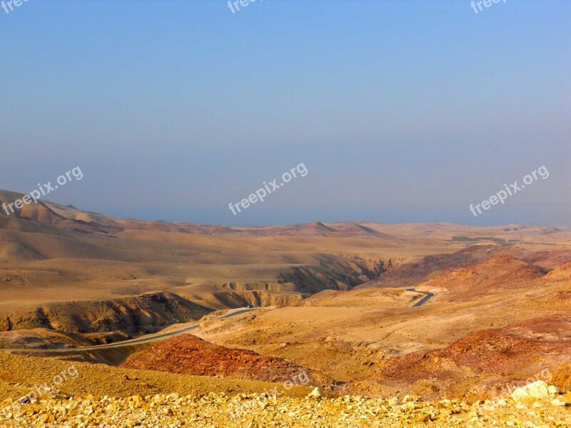 Jordan Near Mount Nebo Dessert Yellow Bible