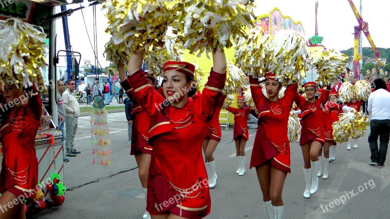 Majorettes Girls Funfair Feast Women