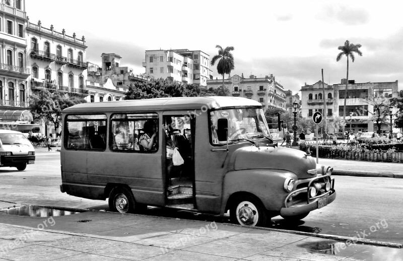 Vat Old Cars Old Car Havana Ancient City