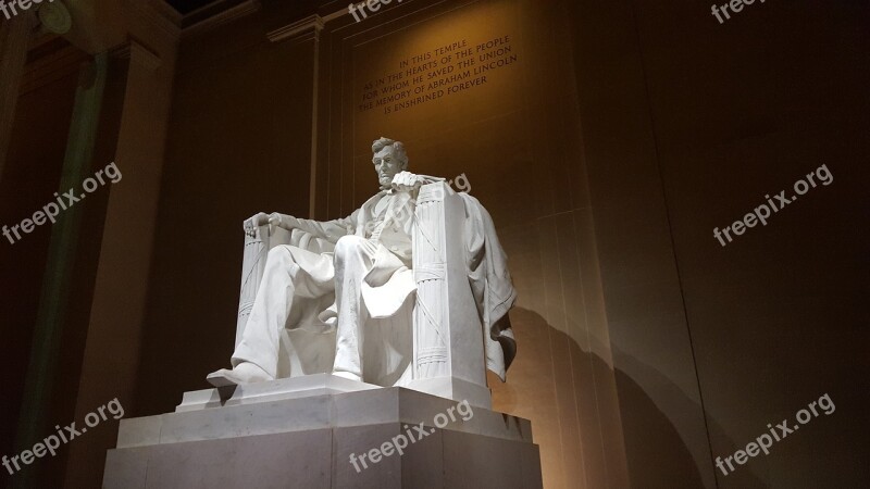 Lincoln Memorial Washington Sculpture Free Photos