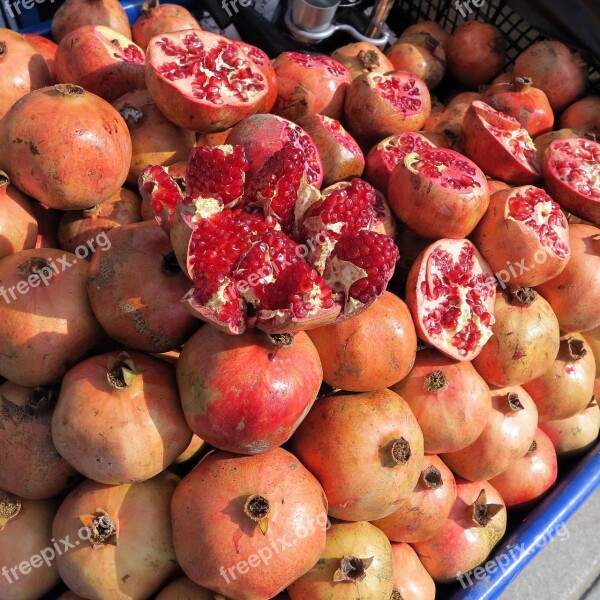 Pomegranate Fruit Red Istanbul Free Photos