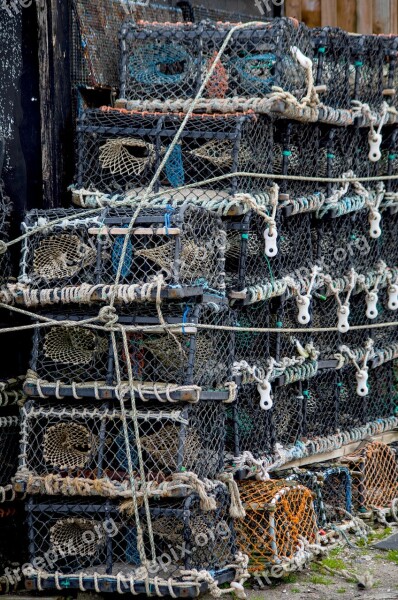 Fish Traps Fishing Fishing Net Sea Port