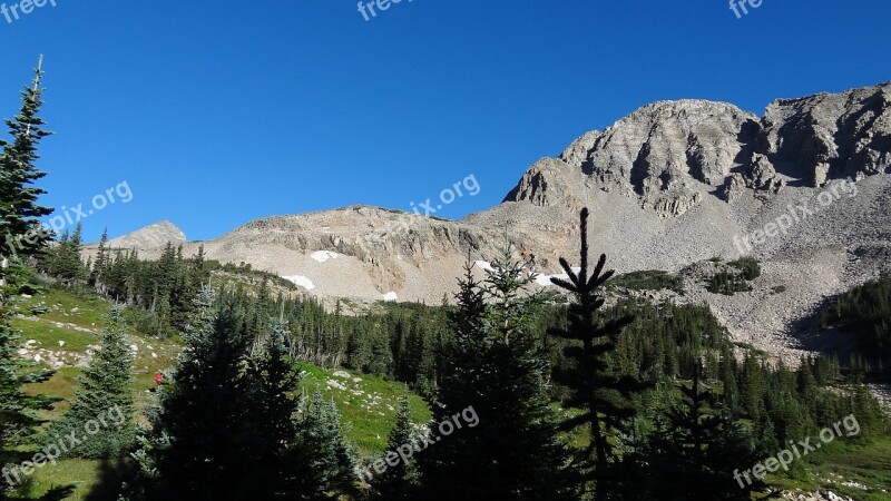 Subalpine Forest Mountain Peak With Lake Colorado Mountains Free Photos