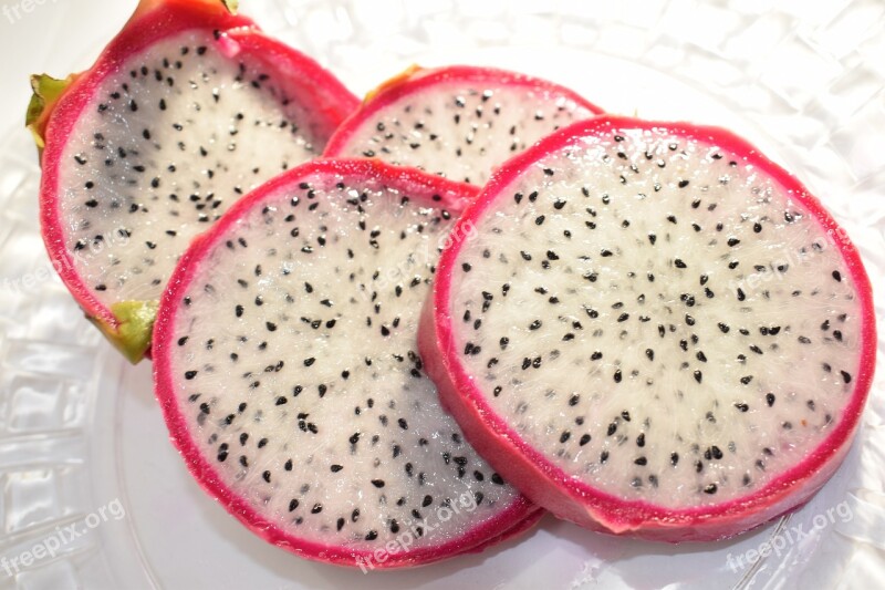 Dragon Fruit Food Exotic Tropical Pink Skin