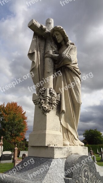 Cross Mary Monument Cemetery Free Photos