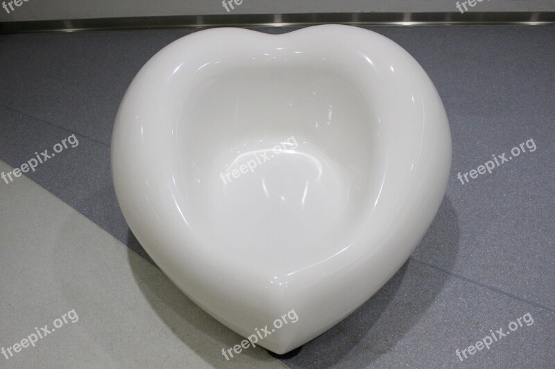 Chair Heart White Cute Japan