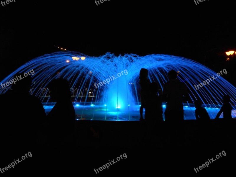 Fontana Night Lit Water Bibione