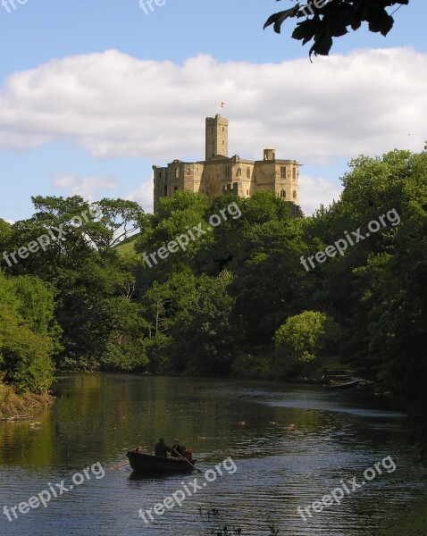 Warkworth Castle Northumbria Castle Riverside Boat