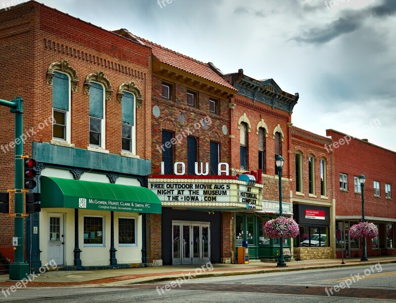 Winterset Iowa Town Village Theatre