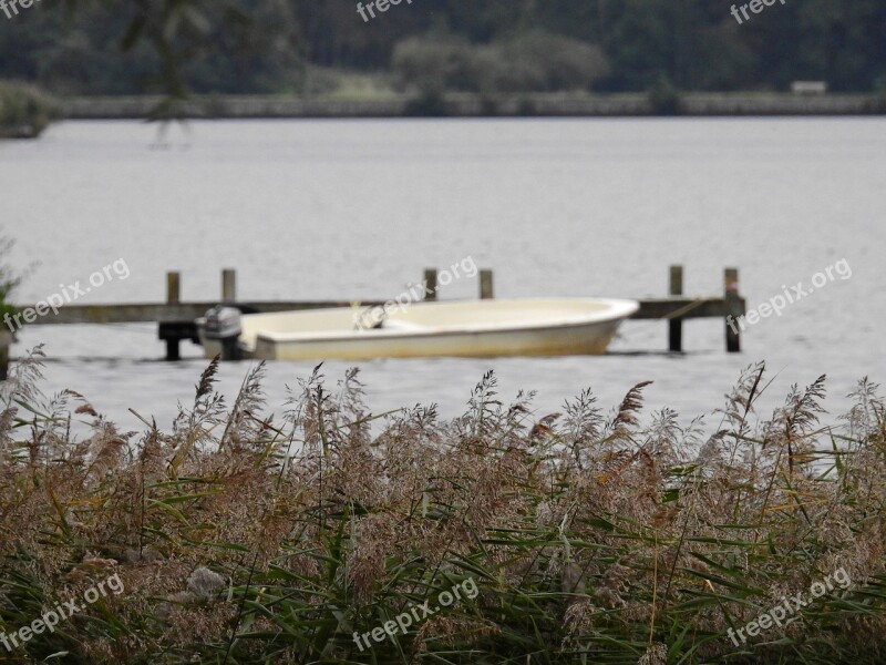 Lake Water Boat Powerboat Sea Grass