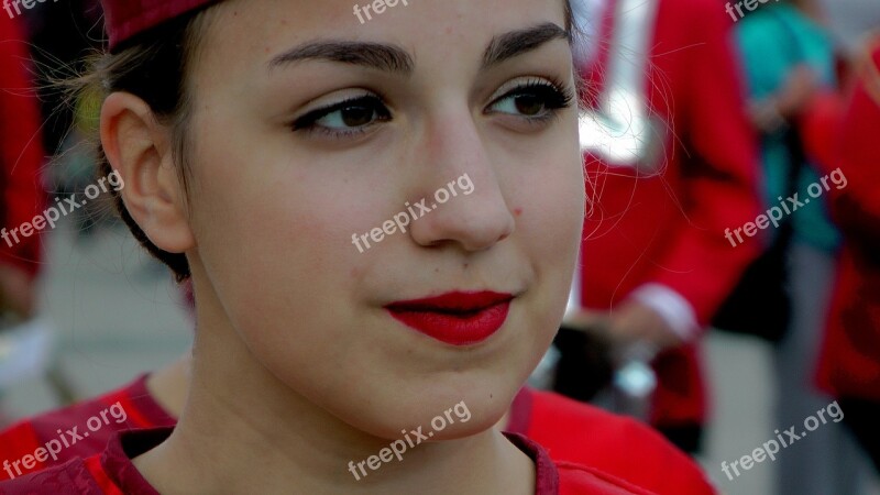 Majorette Girl Young Funfair Face