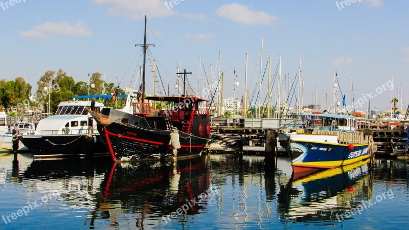 Cyprus Larnaca Marina Cruise Boats Tourism