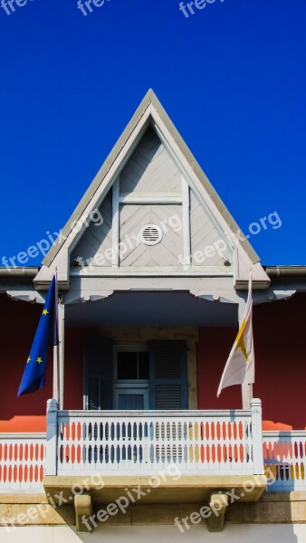 Cyprus Larnaca Administration Balcony Colonial Style