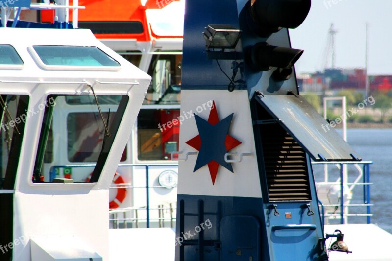 Ship Container Elbe Seafaring Port