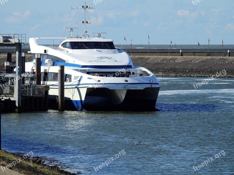 Ferry Ship Speedboat Boat Sea