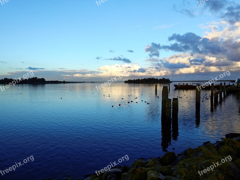 Sea Lake North Sea Water Sunset