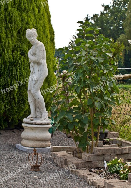 Statue Pillar Greek Antique White Cement