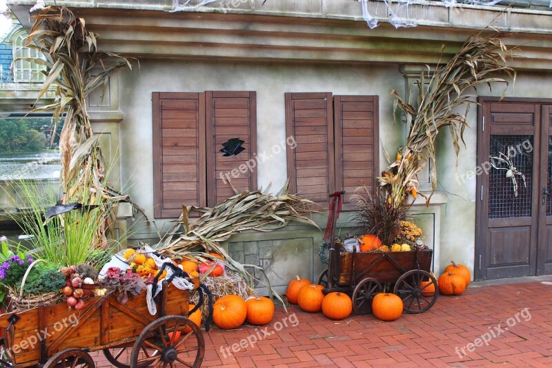 Halloween Decoration Pumpkins Straw Autumn Decoration