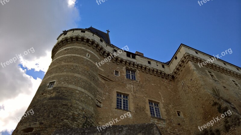 Castle Diving Against Old Country Of The Loire France