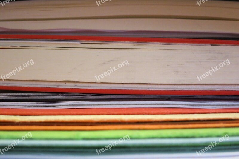 Color Books Stacked Detail Colorful