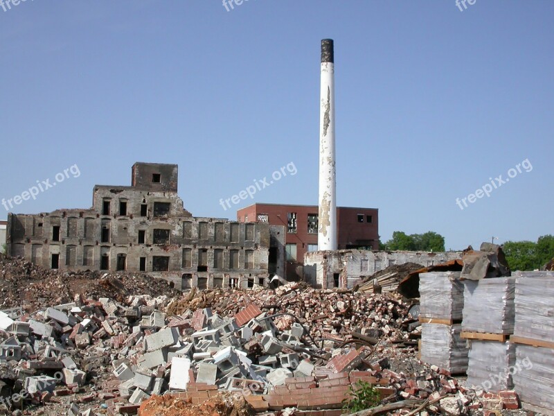 Decay Wasteland Factory Rubble Concrete Block