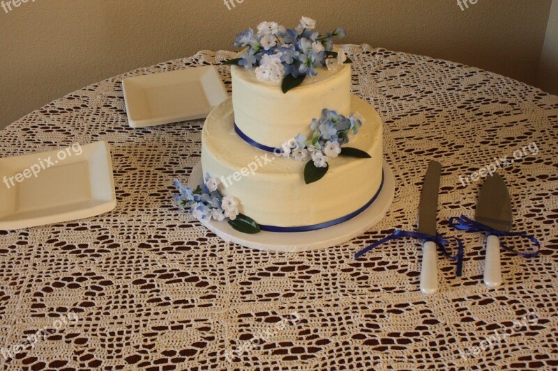 Wedding Cake Frosting Baked Celebration Occasion