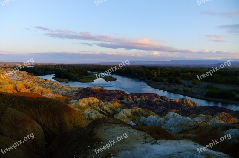 In Xinjiang China Colorful Beach Free Photos