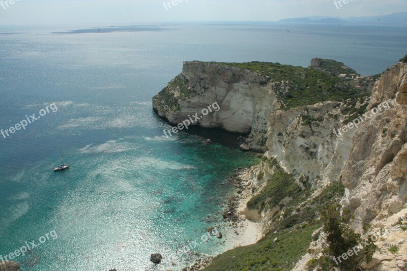 Sardinia Cagliari Sella Del Diavolo Landscape Sea