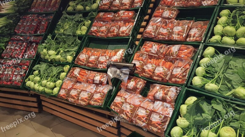 Vegetable Stand Shopping Supermarket Market Goods