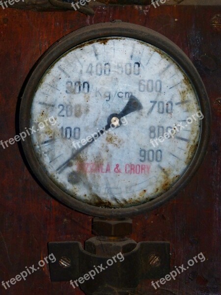 Pressure Gauge Indicator Pressure Old Vintage