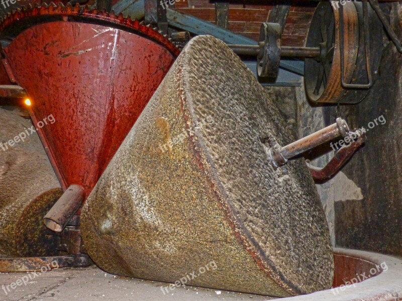 Oil Mill Millstone Grind Grinding Wheel Olive Oil