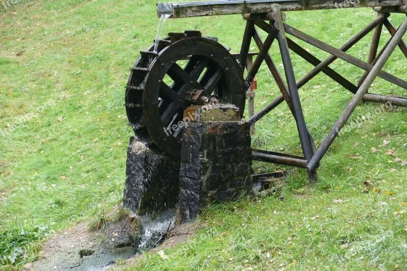 Waterwheel Pond Renewable Energy Environmentally Friendly Park