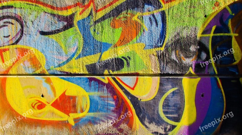 Graffiti Colorful Wall Drawing Graffiti Art