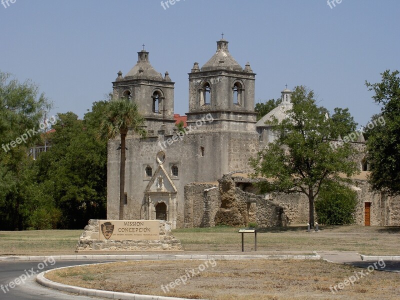 Mission Concepcion San Antonio Texas Building Architecture