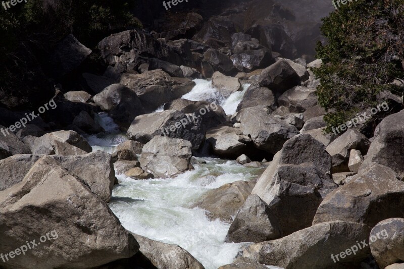 Yosemite River Nature Water Usa