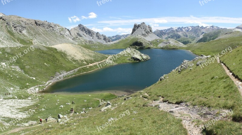 Pyrenees Lake Mountain Landscape Free Photos