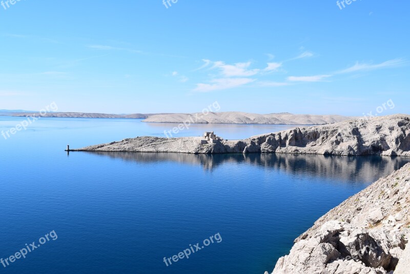 Pag Croatia Sea Cliff Adriatic Sea