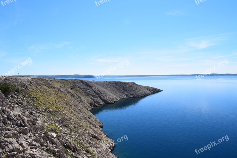 Pag Sea Cliff Beach Rocky Shore