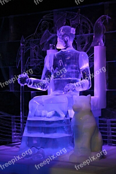 Ice Sculpture Art Ice Worlds Exhibition Free Photos